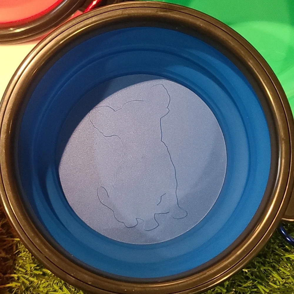 PET BOWL small travel colapsable & D hook NWT for water or food